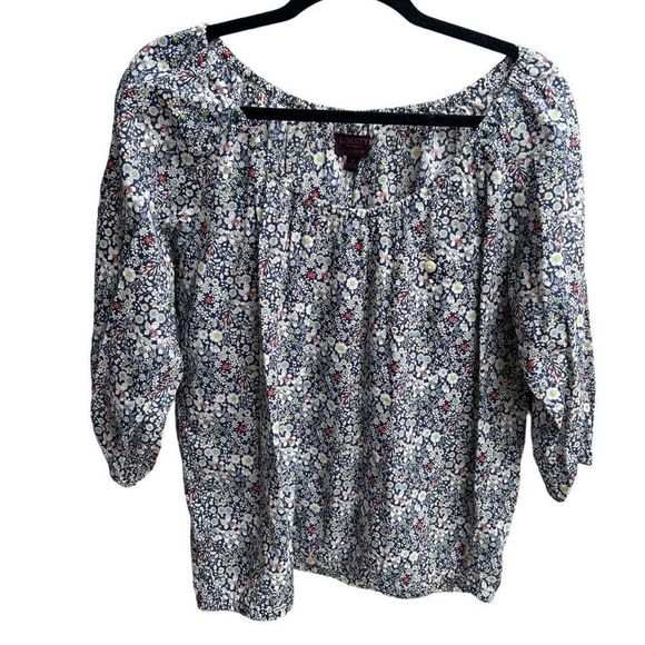 J Crew Liberty Women's Multicolor Floral 3/4 Sleeve Top And Pants Set M/4 NWOT - Picture 4 of 16